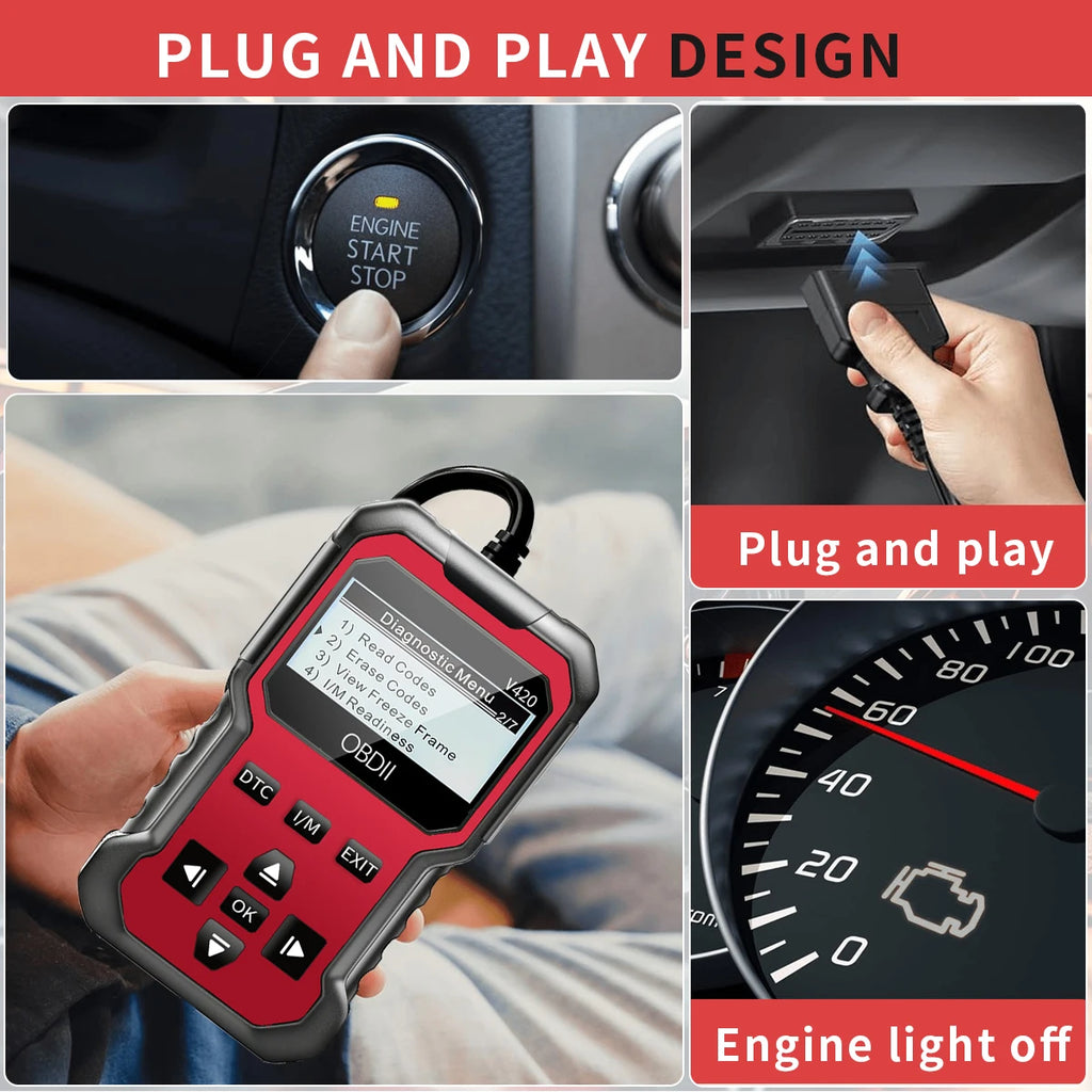 V420 Car Scanner Diagnostic Tool Check Engine Code Reader Obd2 Scanner for All Cars