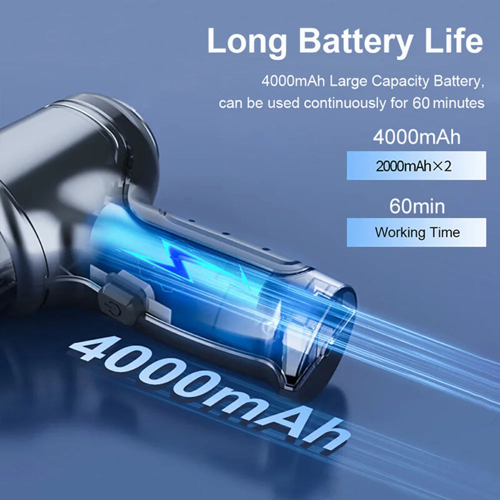 Car Vacuum Cleaner 95000PA Strong Suction Wireless Vacuum Cleaner for Car Home 2In1 Handheld Portable Vacuum Cleaner Blower